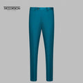 Men's New Pleated Waist Logo Garment Dyed Chino Pants-Breathable Green Summer Slim Tapered Plus Size Design