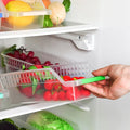 Refrigerator  Plastic Storage Basket Kitchen Fresh Keeping Box Vegetable Slide-Out Fruit Drain Storage Containers
