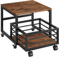 Home Mini Fridge Stand with Movable Storage Basket Wheels Small  Fridge Rack for Organizer & Basket