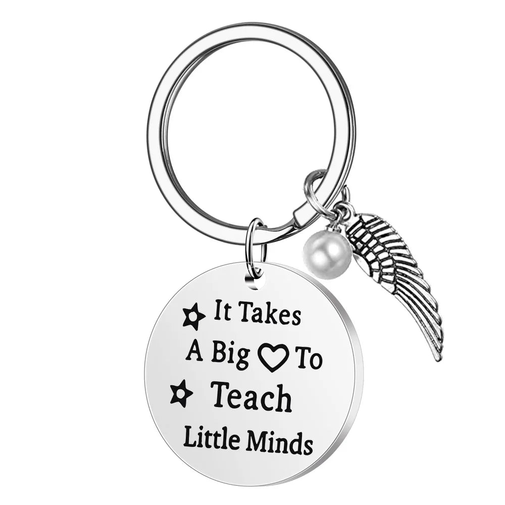 Classic Stainless Steel Keychain Bag Pendant Children's Fashionable Teacher's Day Gift Idea for Teachers