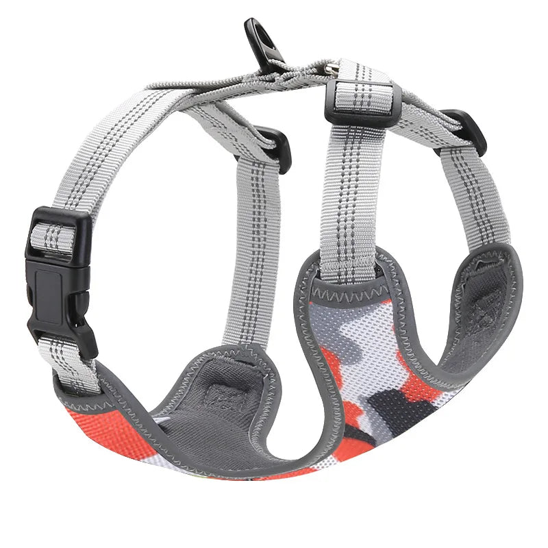 Wholesale No Pull Training Dog Harness and Leash Set Adjustable Reflective Soft Nylon/Polyester Vest Harness
