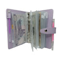 Planners Money Pockets Two Colors Spliced Loose Leaf 6 Ring Cash Envelope Binder Water Proof Budget Binder Zip Budget Binder