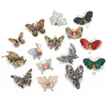 Pearl Corsage Colorful Diamond Butterfly Brooch Pin Animal Gold Women Jewelry Lapel Pins Rhinestone Brooches