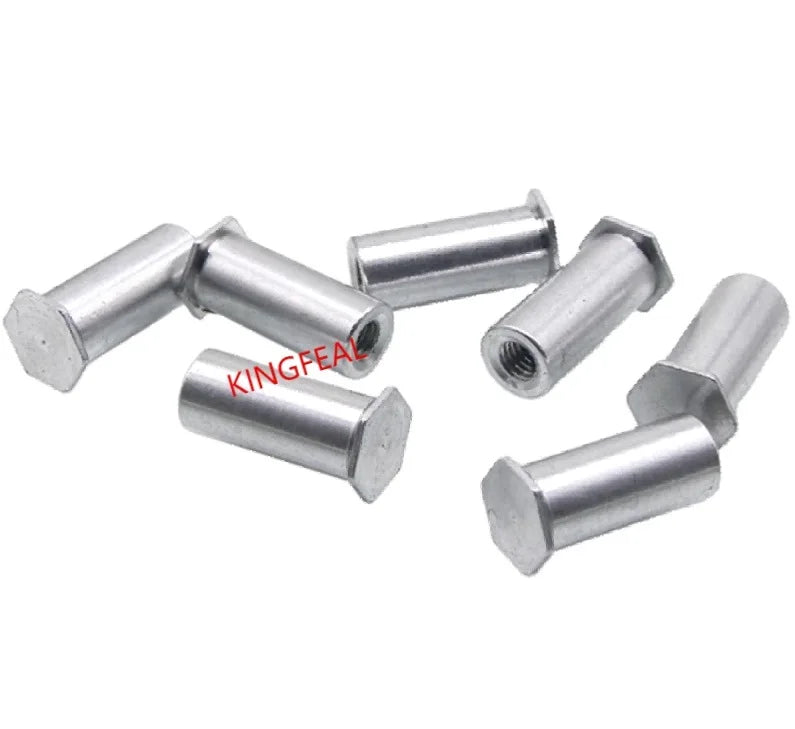 Aluminum Alloy Blind Hole Press Riveting Nut Column Through Hole Hexagonal Nut Rivet BSOA-M2.5/M3/3.5M3-4/5/6/7/8/9/10/11/12~25