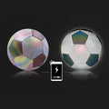 Custom logo NO. 4 5 Soft High Bright Visibility Gray Laser Reflective Football School Training Camp Racing Soccer Ball Boy Gift