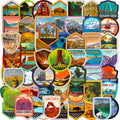 63Pcs US National Parks Landscape Graffiti Stickers for Luggage Bottle Decor Outdoor Scenery Sticker