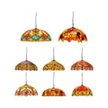 And Lamps Pendant Lighting Tfc-5441 Retro Handcrafted Art Stained Glass Wide Chandelier Lamp Lights Antique Tiffany Chandeliers