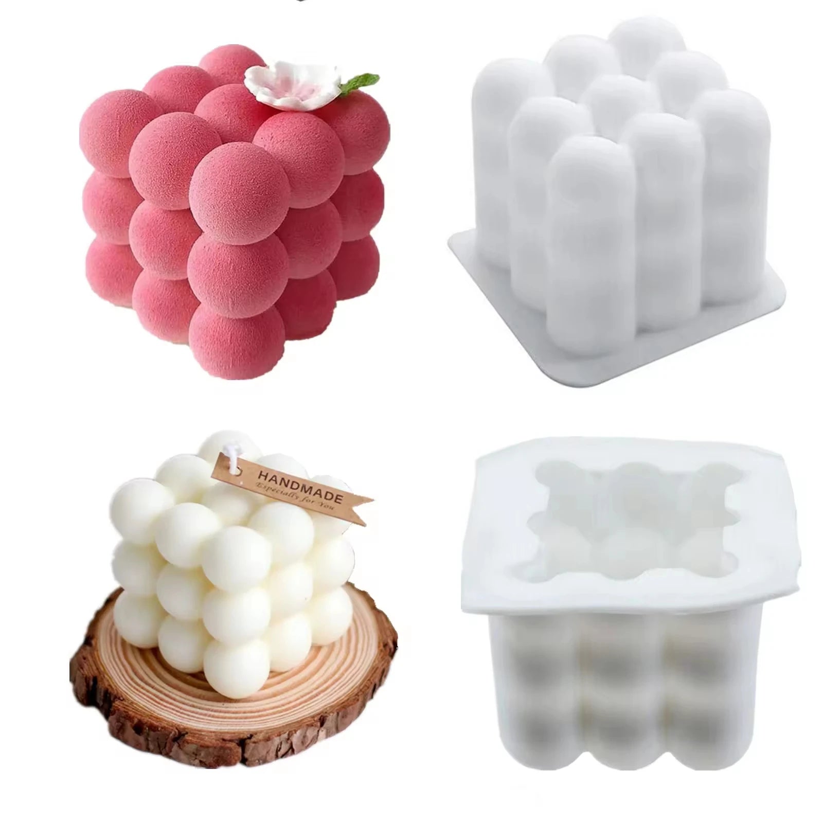 Wholesale Silicone Rubik's Cube Chocolate Mousse Soap Car Aroma Candle DIY Handmade Molds for Wedding Birthday Party