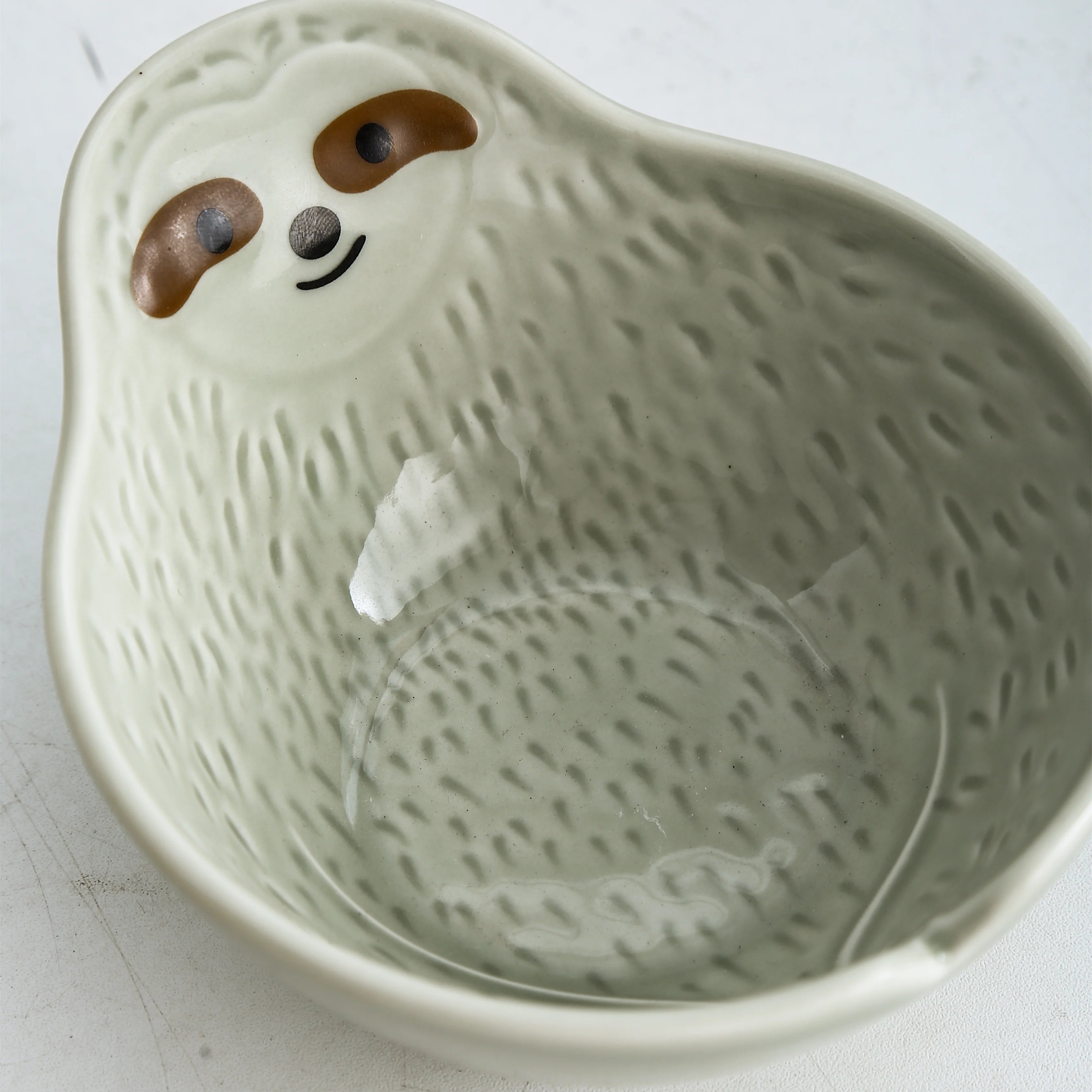 FENN Cute Cartoon Animal Shaped Porcelain Salad Bowl Set of 4 Microwavable Ceramic Bowl for Home