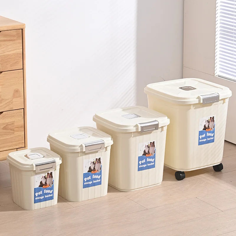 Insect-Proof and Moisture-Proof PP Material Pet Food Storage Bucket for Small Animals' Household Dog Food Storage