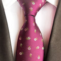 Yellow Black Jacquard Necktie Suit Business Mens Cravat 8cm Silk Tie for Men Wedding Party Meeting