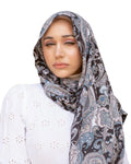 Print Bubble Chiffon Flower Hijab Scarf Turban for Muslim Women Shawls Scarves Headband