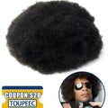 Bonohair Knot 12A Lace Closure Men's Remy Hair Afro Toupee 4mm 8mm Curly Kinky Cambodian Hair Small Curl Afro Replacement System