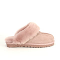 Custom Factory Women's Fluffy Shearling House Scuff Genuine Sheepskin Fur for Soft Anti-Slip Autumn Warm Lining