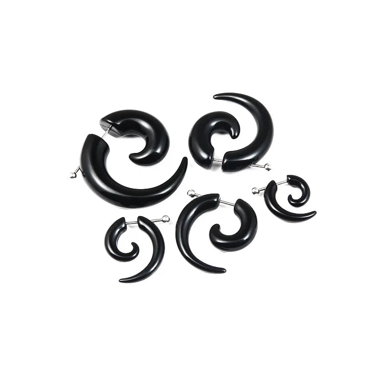 Punk Snail Style Acrylic Simple Geometric Club Fashion Hoop Earrings