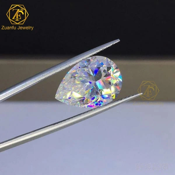 Wholesale Lab Created VVS GRA Moissanite Diamond Pear Cut 1CT 2CT 3CT Synthetic Loose Stones From Trusted Supplier