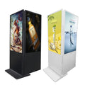 55 Inch Outdoor Double Side Kiosk Dual Advertising Players Machine Vertical LCD Microphone Camera Outdoor Photo Booth Kiosk SDK