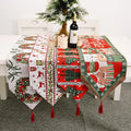 Christmas Garland Table Runner Table Christmas Tapestry Dining Table Runner Woven for Indoor Outdoor Home Party Decor