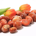 DIY Natural Crystal Red Sardonyx Rock Healing Stone Crystal Sardonyx Palm Crystal Tumbled Stones