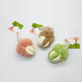 UUYP Customized Eco-friendly Exfoliating Flower Soft Color Matching Scrubber Bathing Sponge Mesh Bath Luffa Foam Ball Bath