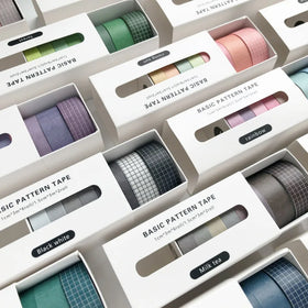 Colored Journal Diary Decorative DIY Masking Tapes Lot School Craft Photo DIY Block Masking Tapes Stationer 8 Rolls/box