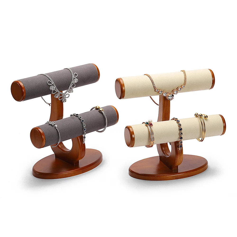 DIGU Jewelry Display Stand Wood T bar Jewelry Accessories Pendant Display Stand Bracelet Necklace Jewelry Display Stand