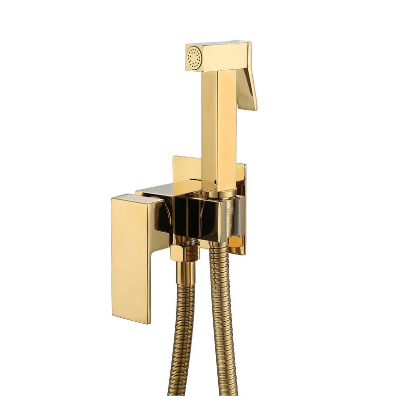 Gold Handheld Cloth Diaper Sprayer Bathroom Jet Sprayer Kit Handheld Bidet Sprayer Toilet Set