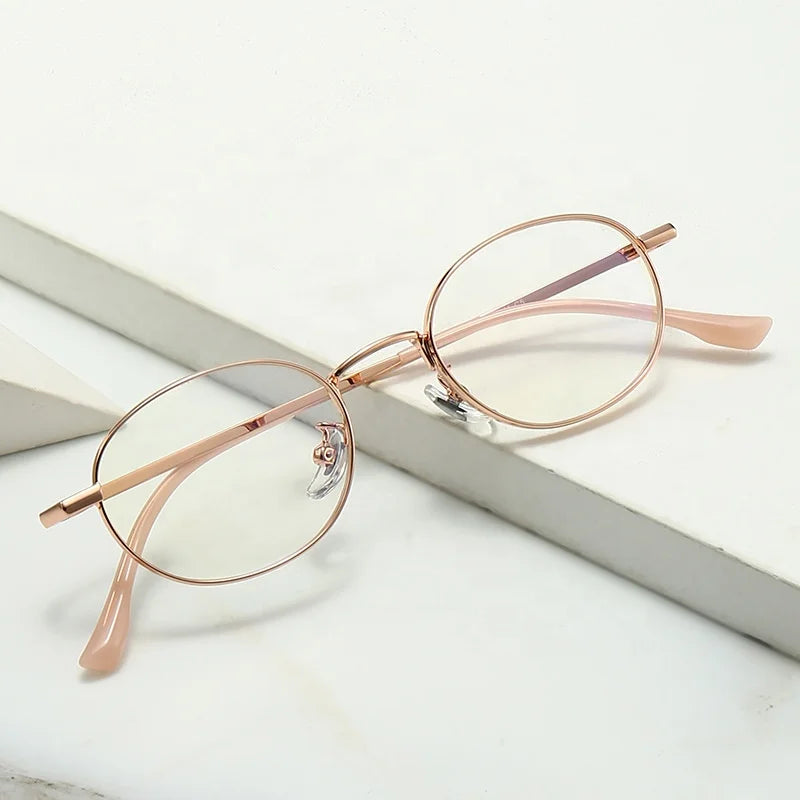 Sunray Newest Custom Logo Light Weight Eyewear Anti Blue Light Glasses Classic Style Fashion Titanium Optical Frames