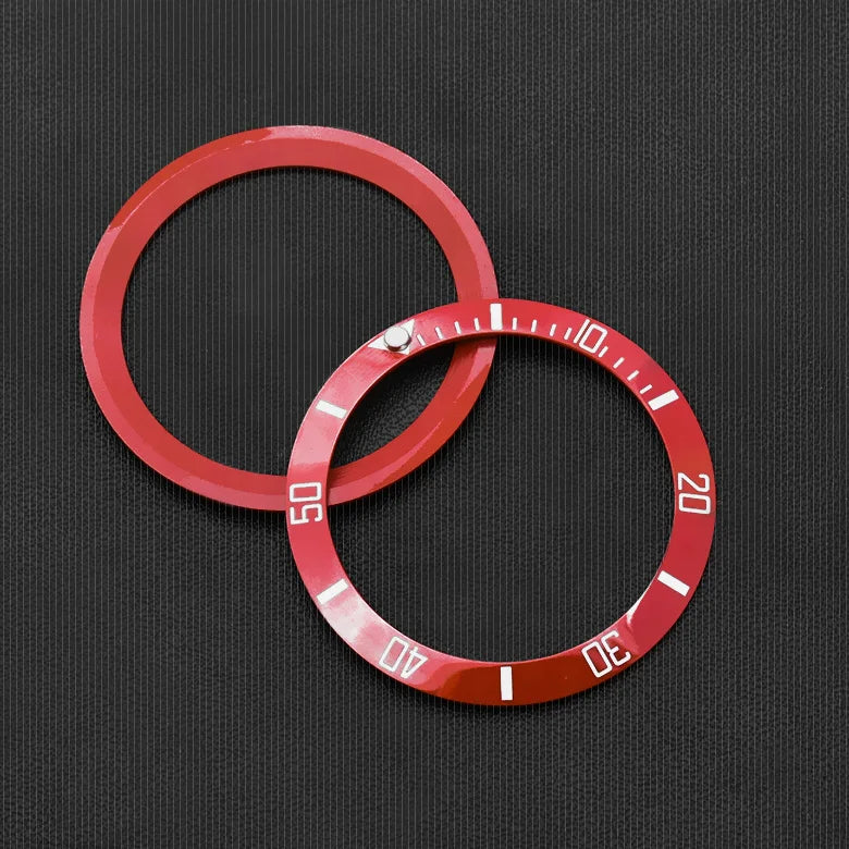 Red Ceramic Bezel for Water Ghost Series Watch Ceramic Bezel Water Ghost Bezel OD 38mm ID 30.7mm