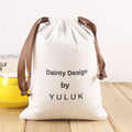 Small Eco Friendly White Muslin Gift Pouch Custom Logo Cotton Drawstring Bag