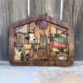 Wooden Jesus Puzzle Statue Nativity Puzzle with Wood Burned Design Sculpture Decorations for Kids Home Educational