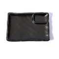 Restaurant Dinnerware 6.8 Inch Chip and Dip Black Rectangle Melamine Eco-Friendly BPA Free Food Grade Snack Dish