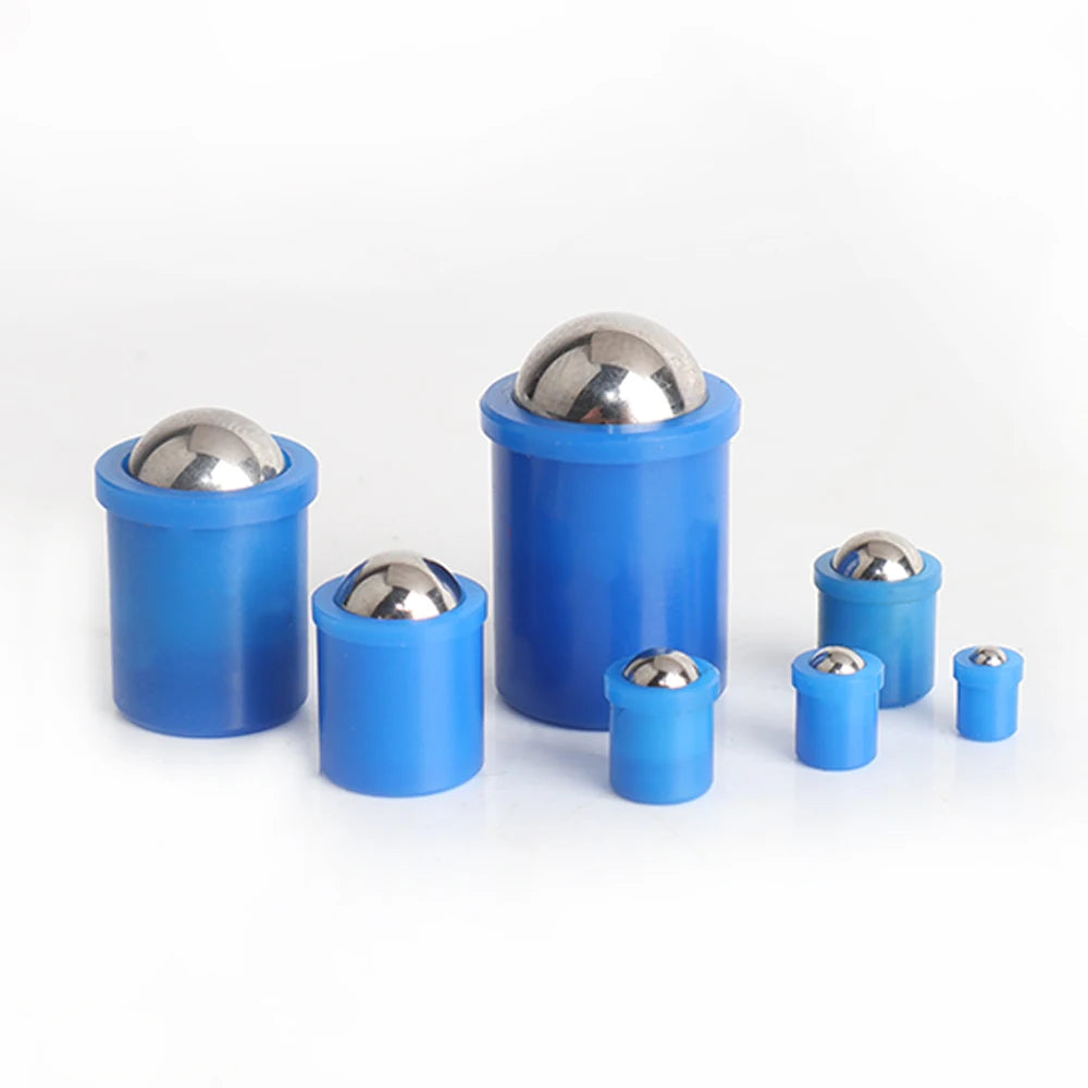 VEICH VCN410-NPS Blue POM Roller Plunger Body Fastener Ball Press Fit with Flange Convenient Carton Packing
