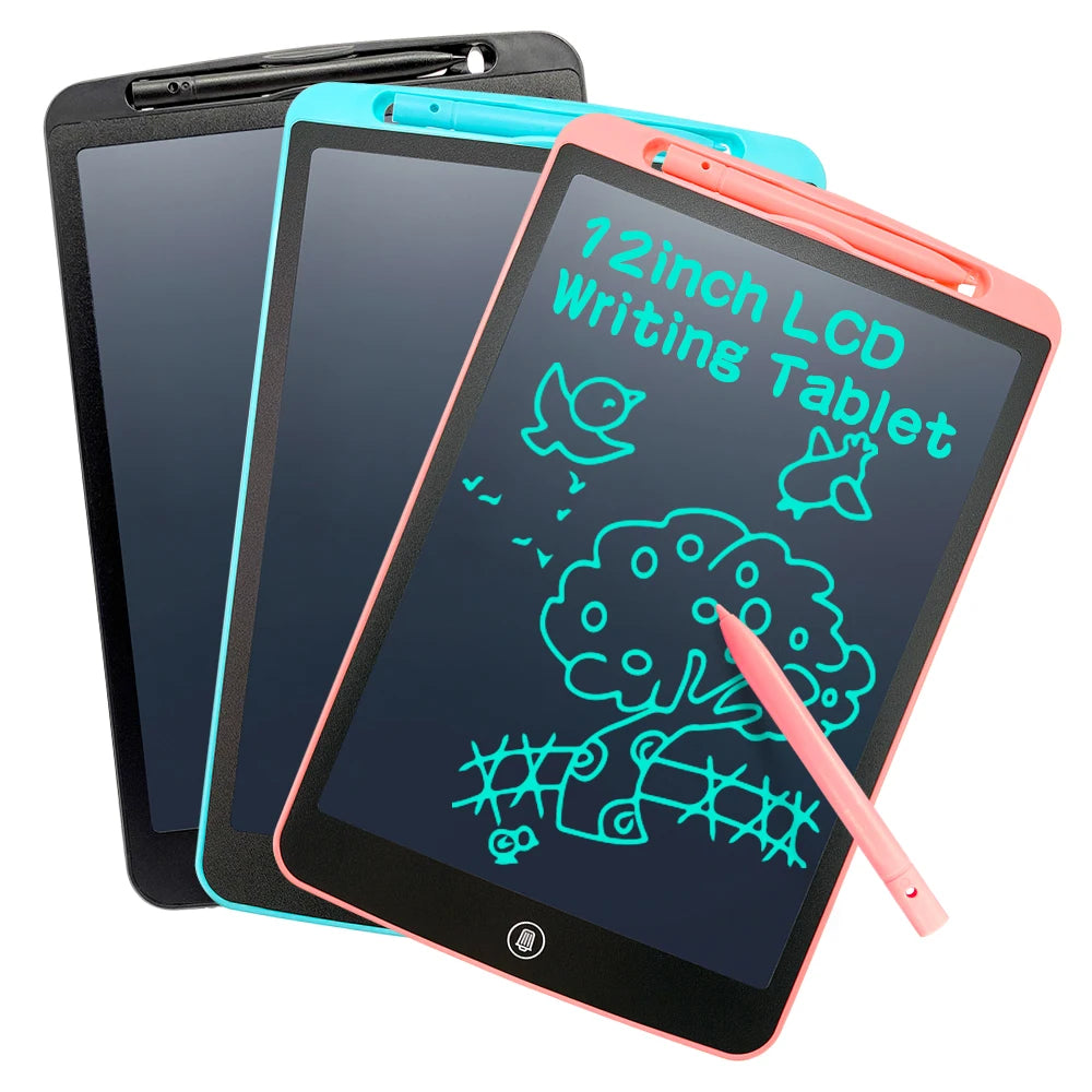 LCD Writing Tablet for Kids Reusable Doodle Board 12 Inch Drawing Tablet for Girls Boys Toddlers Led Drawing Pad MegaBDM