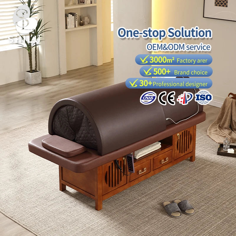 OEM/ODM Graphene Sauna Bed Moxibustion Photon Red Light PU Leather Heating Electric Living Room Hotels Gym Warehouses Outdoor