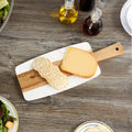 Customized Stylish Wood Rectangle Durable 1.5cm Thick Food Safe Kitchen Chopping Block Pizza Cheese Cutting Board Customized