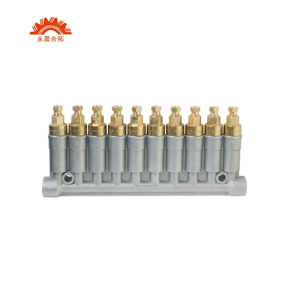 0.2cc 0.4cc 10 Outlet Pressurized Dosing Dispenser Oil Distributor Separator Valve DPB-210 for Centralized Lubrication