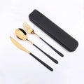 2023 Student Flatware Korean Cutlery Stainless Steel Spoon Fork Case Set