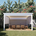 Modular Electric Louvered Aluminum Bioclimatic Pavilion Garden Buildings with Adjustable Zones Outdoor Kitchen BBQ Party Patio MegaBDM