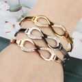Wholesale Simple Fashion Gold-Plated Diamond Stainless Steel Bracelet Women's Jewelry Gift Accessory Chic Charm Bracelets