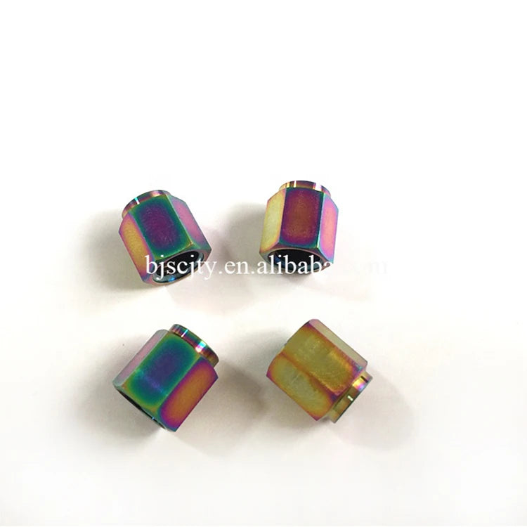 Factory Supply GR5 Titanium Air Valve Cap CNC Machined Broaching Type