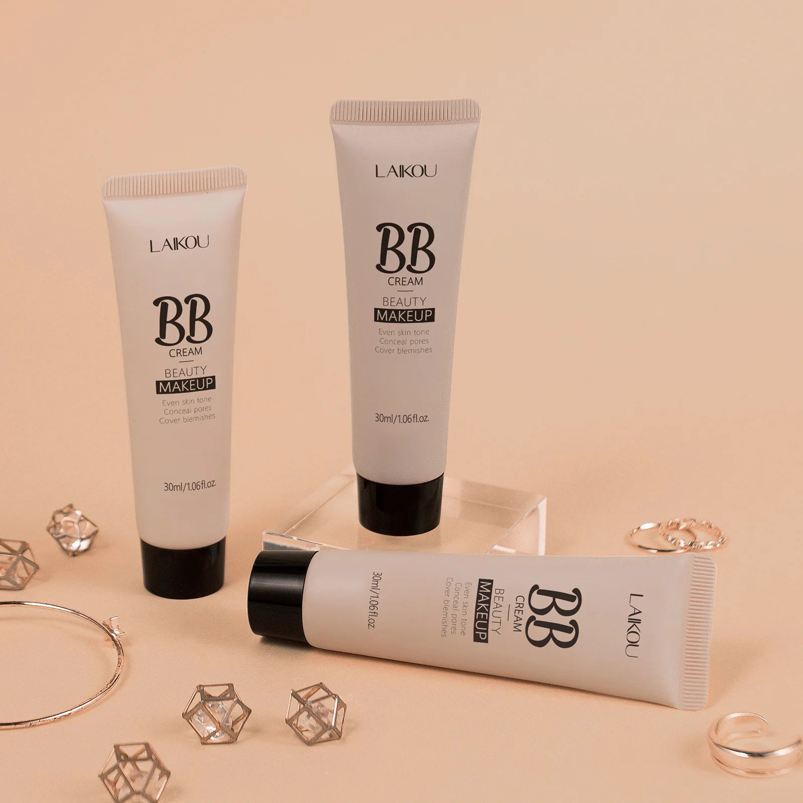 LAIKOU Beauty Mineral Makeup Moisturizing Long Lasting Waterproof Lightening Anti-Wrinkle Dark Circles Foundation BB Cream 30ml