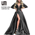 Liu Ming Luxury Women Fashion Elegant Sequin Formal Prom Evening Cocktail Party Dress