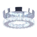 Modern Round LED Crystal Ceiling Light Small Ceiling Chandelier with Switch Control for Corridor Kitchen Use