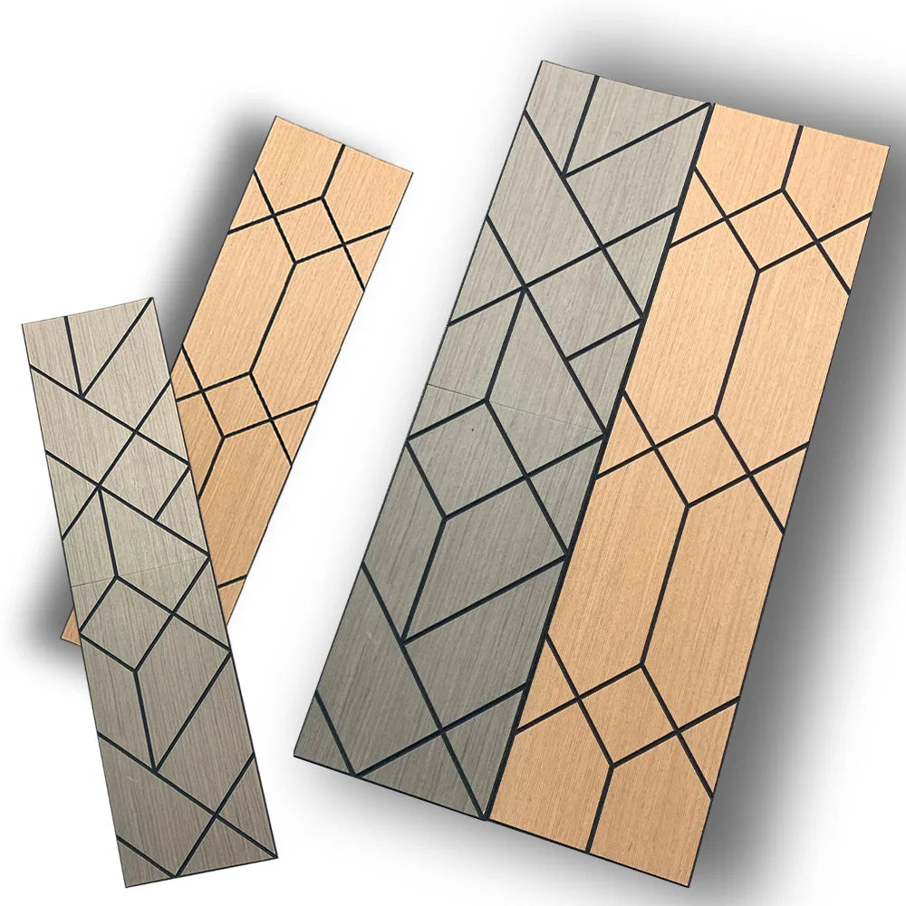 KASARO Akupanel 2400*600mm Wood Veneer Art Wall Panels PET Acoustic Wall Panels for Studio Home Decorative