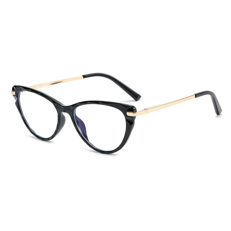 2024 Ready to Ship TR90 Computer Glasses Black Fashion Anti Blue Light Glasses for Women