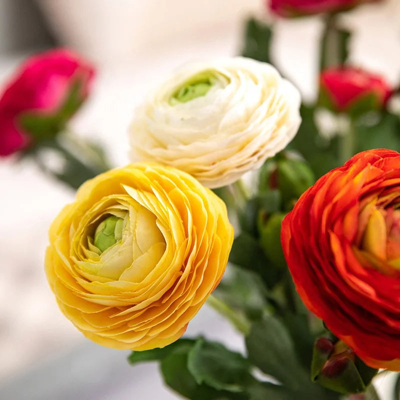 YOPIN 283 Wholesale Silk Peony Artificial Flowers Rose Bouquet Single Peony Flower White Flowers Peony