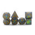 Factory Wholesale Customizable Logo Colorful Matte Dice Set for Dungeons and Dragons RPG With Gold Number
