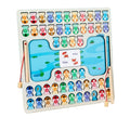 Preschool ABC Alphabet Learning Color Recognition Matching Puzzle 2 Players Battle Magnetic Wooden Fishing Game