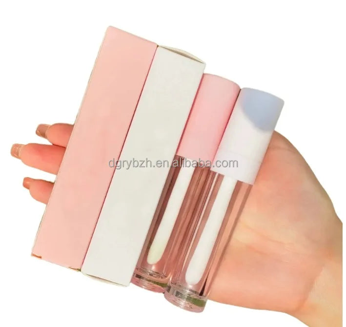 Custom Marked  Lip Gloss Tubes Plastic Lipstick Containers with Hot Stamping Small Order Accepted
